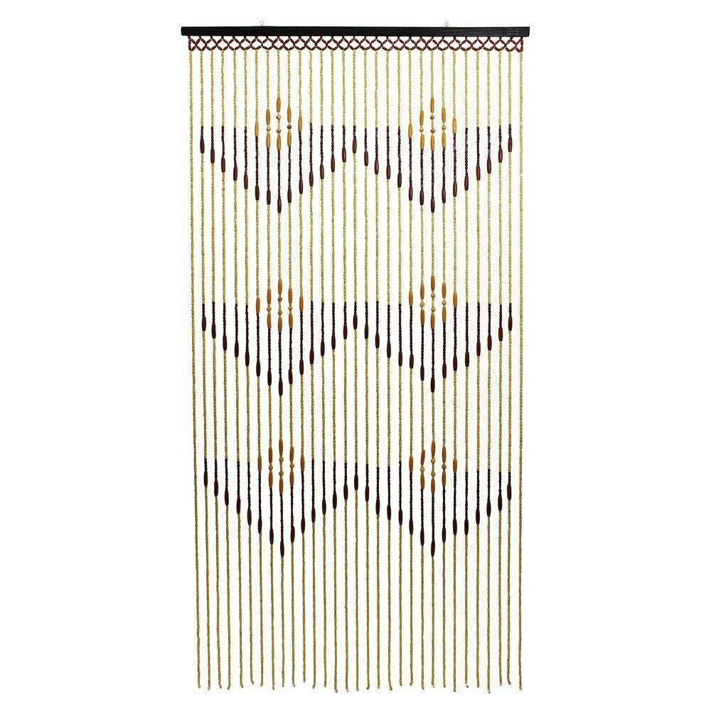 Caprican Beige Tuscany Provence Wooden Bamboo Beaded Door Curtain Blind Fly Bug 90 X 180Cm Wood (Arrows (11-089Ar))