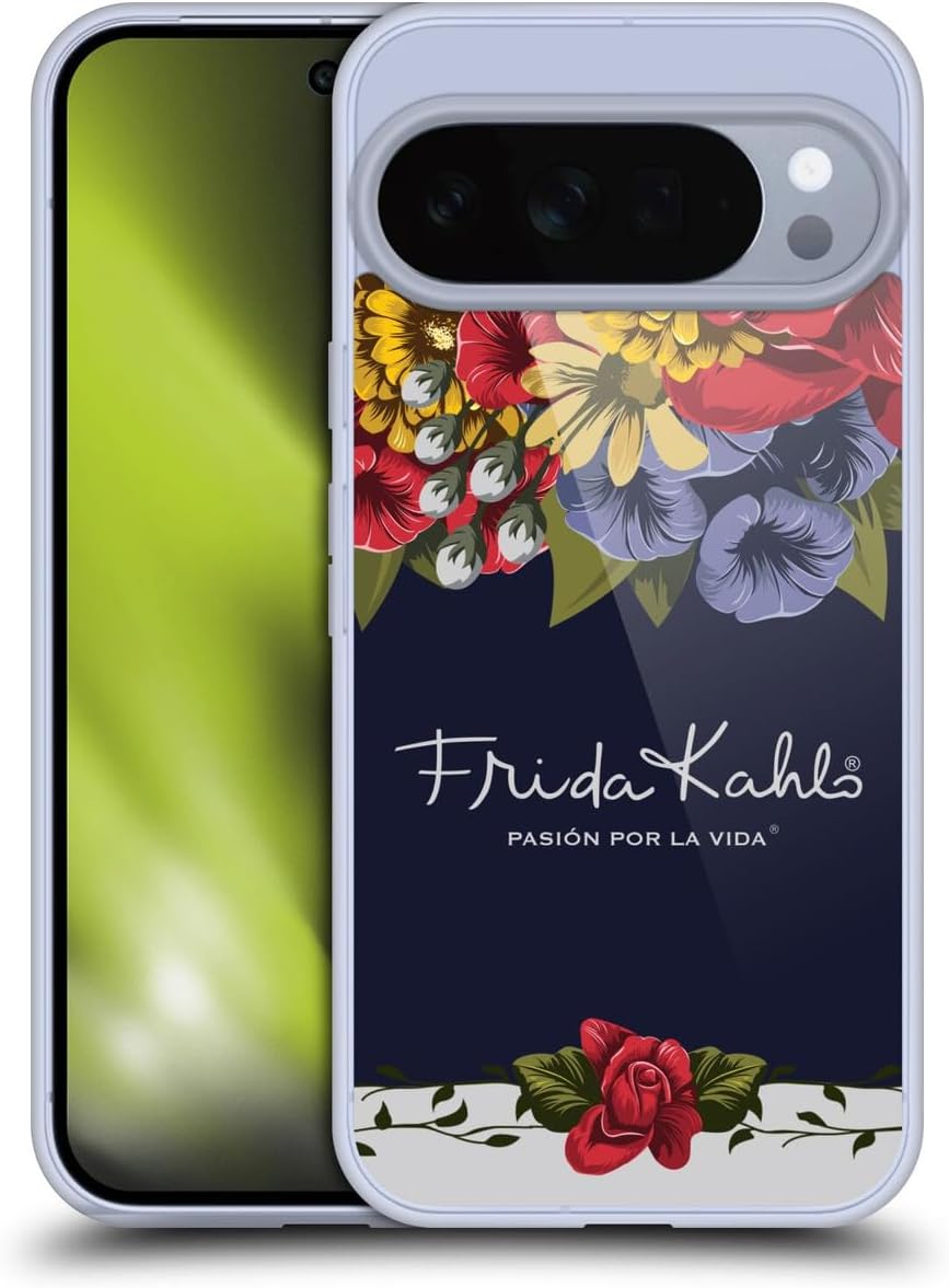 Head Case Designs Officially Licensed Frida Kahlo Blooms Red Florals Gel Case [Military Grade Protection] Compatible with Google Pixel 10 Pro XL