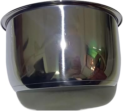 Rice Cooker 304 Stainless Steel Inner Pot 5.5 Cup (1.8L),Compatible For Tiger JBV-A10U - Replacement Bowl |Dishwasher Safe