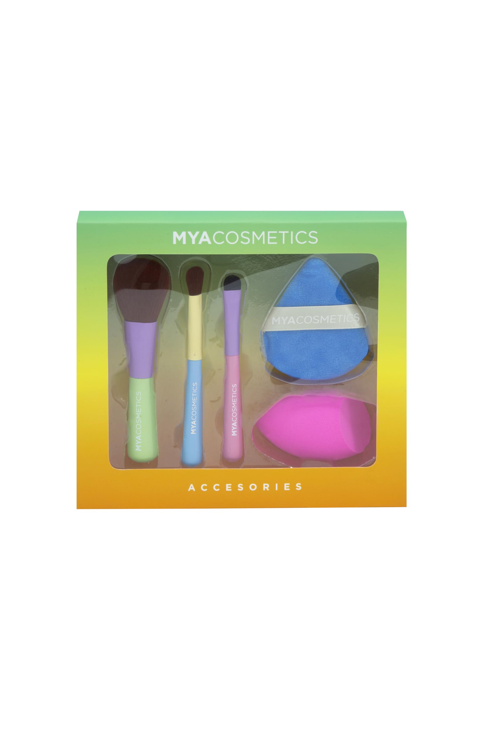 MYA Cosmetics – Accessories | Makeup Brushes and Sponges Set | Professional Tools for Face and Eyes | Smooth and Precise Application | Uniform Finish