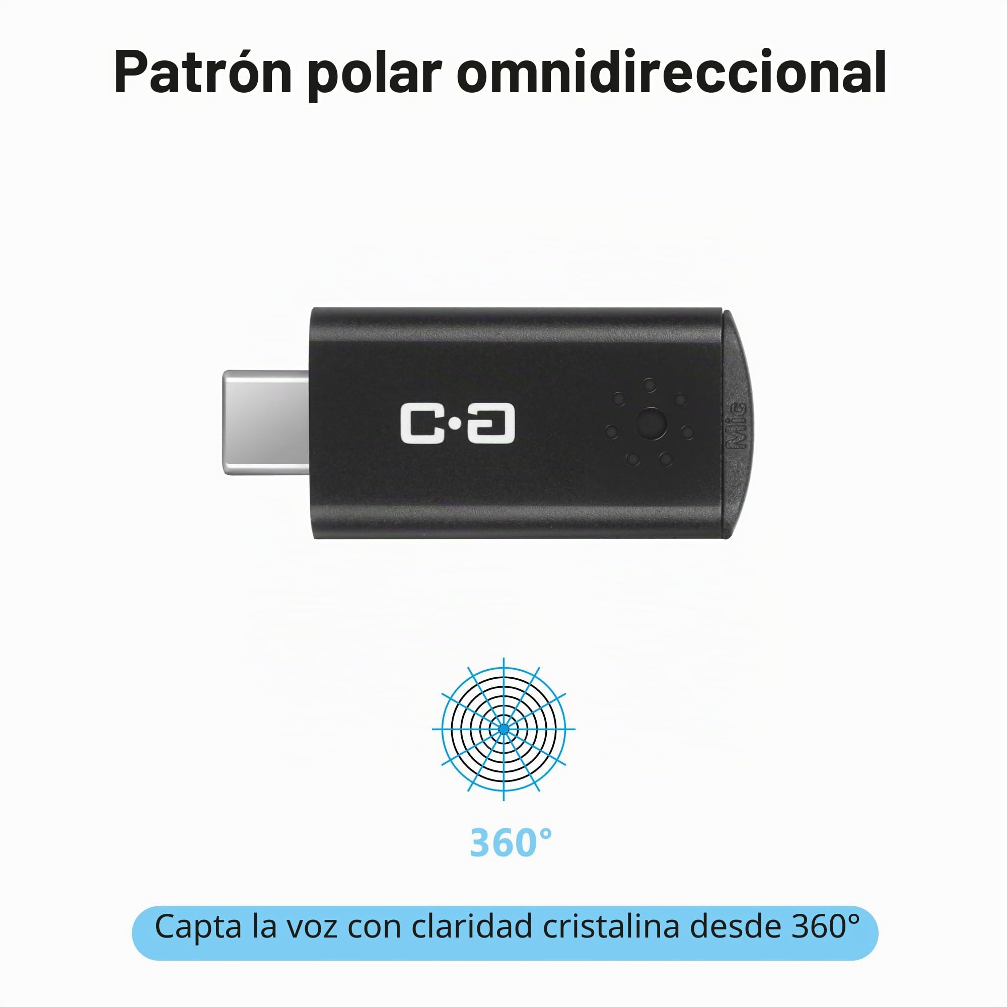 DUNGZDUZ Mini micrófono USB C para Mac Mini M4/M4 Pro y MacBook | Micrófono Condensador Plug and Play, Compacto y portátil, Audio Claro para Trabajo y Estudio