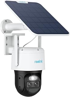 Reolink 4MP Solar Security Camera with Auto Tracking & Dual Lens, PTZ 2K Wireless Camera Outdoor with 6X Hybrid Zoom, 2.4/5GHz WiFi, Color Night Vision, AI Detection, TrackMix + Solar Panel