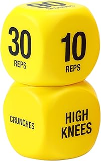 ワークアウト用エクササイズダイス - 6面フィットネストレーニングゲーム、ポータブルジムダイスペア、コンパクトトレーニングツール |初心者向けの楽しいスクワットプッシュアップルーチン旅行屋外寮アパート