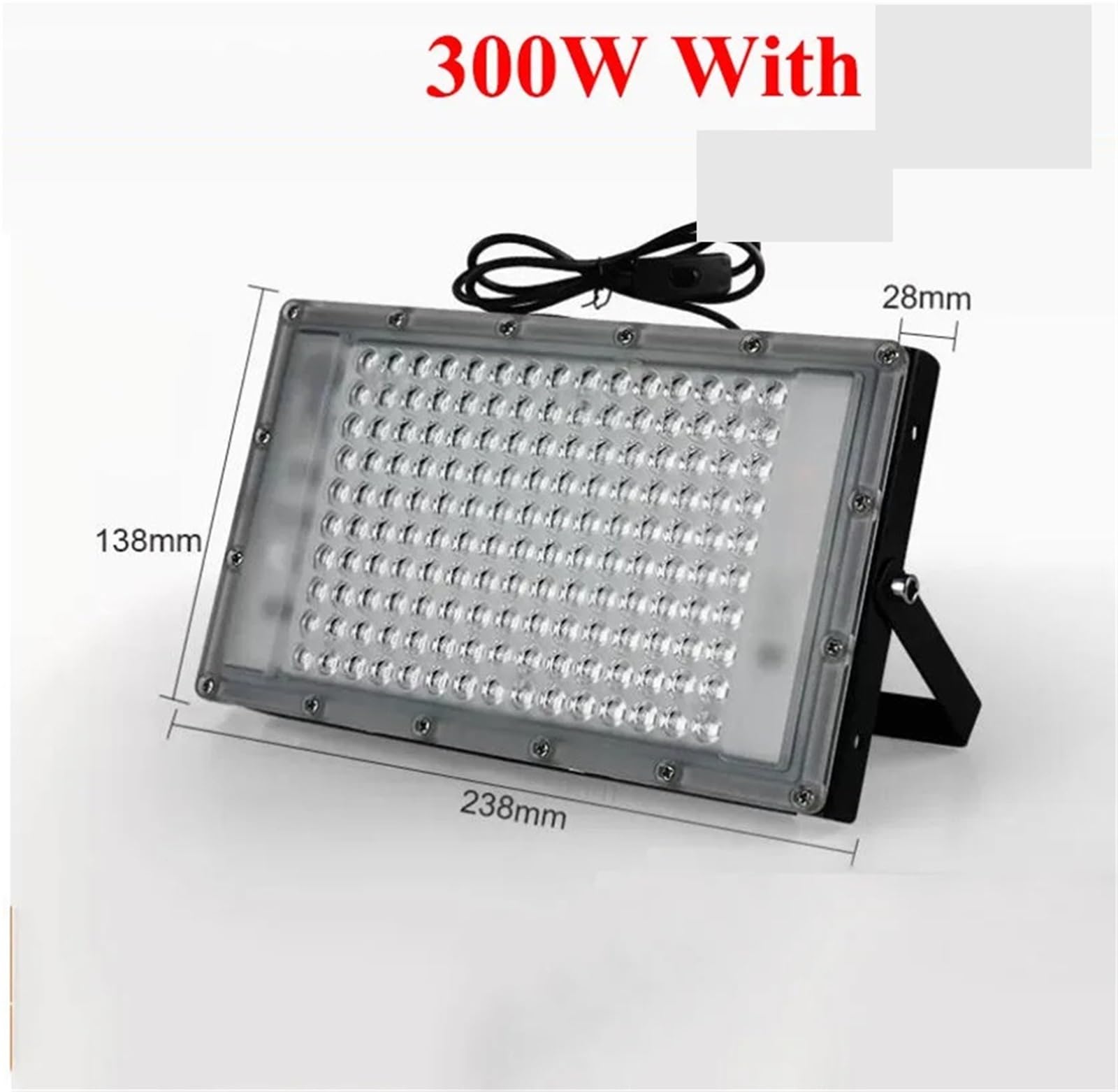 Lampa utwardzająca UV LED Wodoodporne lampy UV LED do utwardzania światłem czarnym 50/100/300 W, zewnętrzne reflektory fluorescencyjne ultrafioletowe(300W)