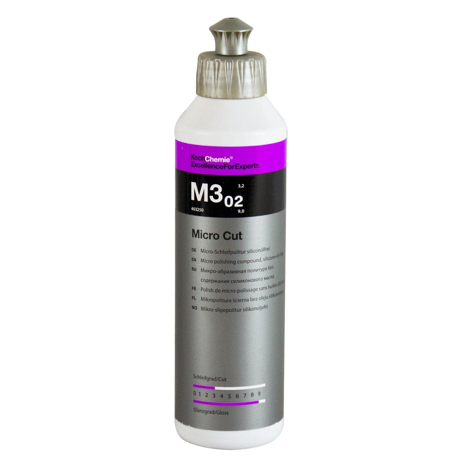 2X KOCH Chemie M3.02 Micro Cut politura antyhologramowa na wysoki połysk, 250 ml