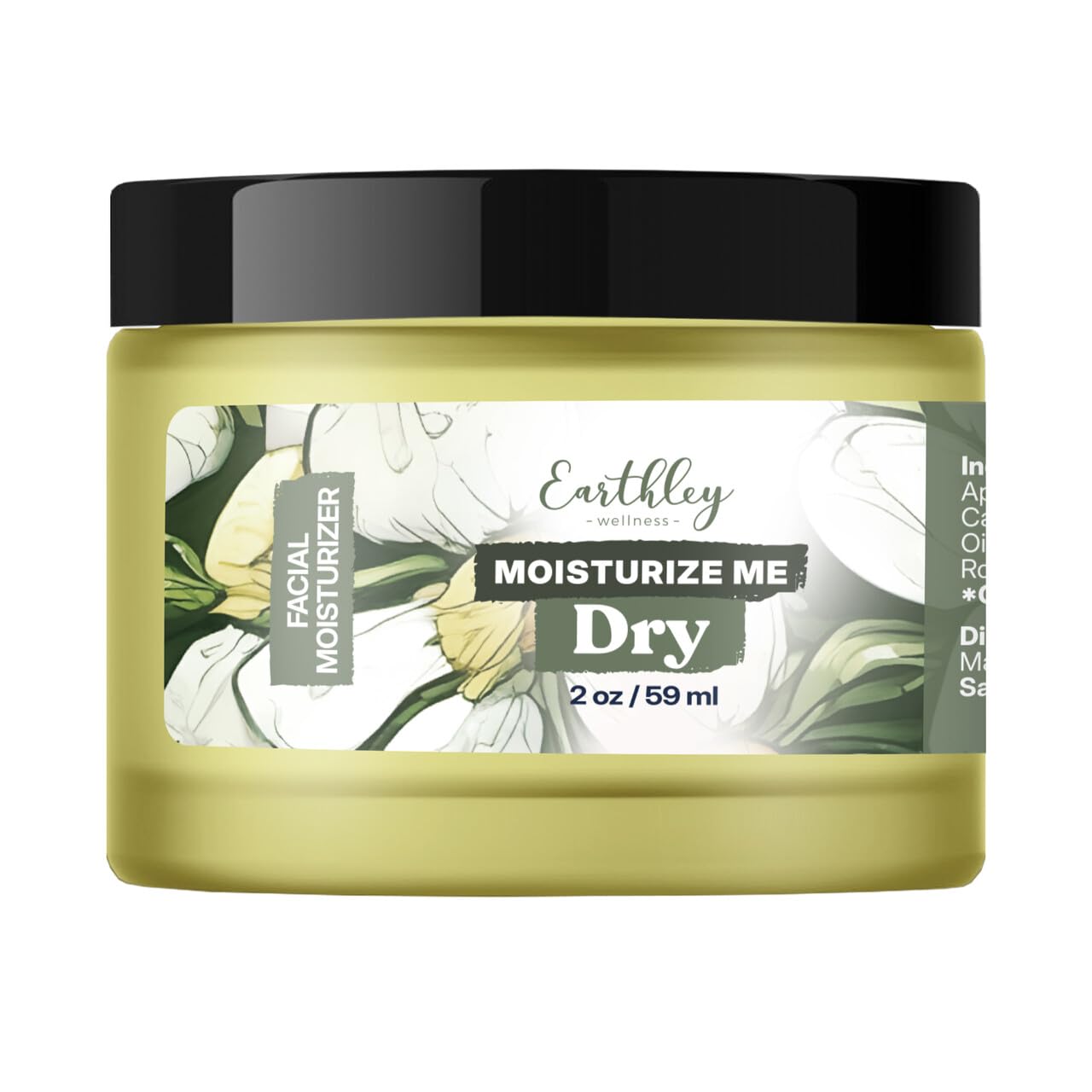 Earthley Wellness Skincare Scrubs, Exfoliate and Moisturize Skin, Natural Rejuvenation (2oz, Moisturize Me, Dry)