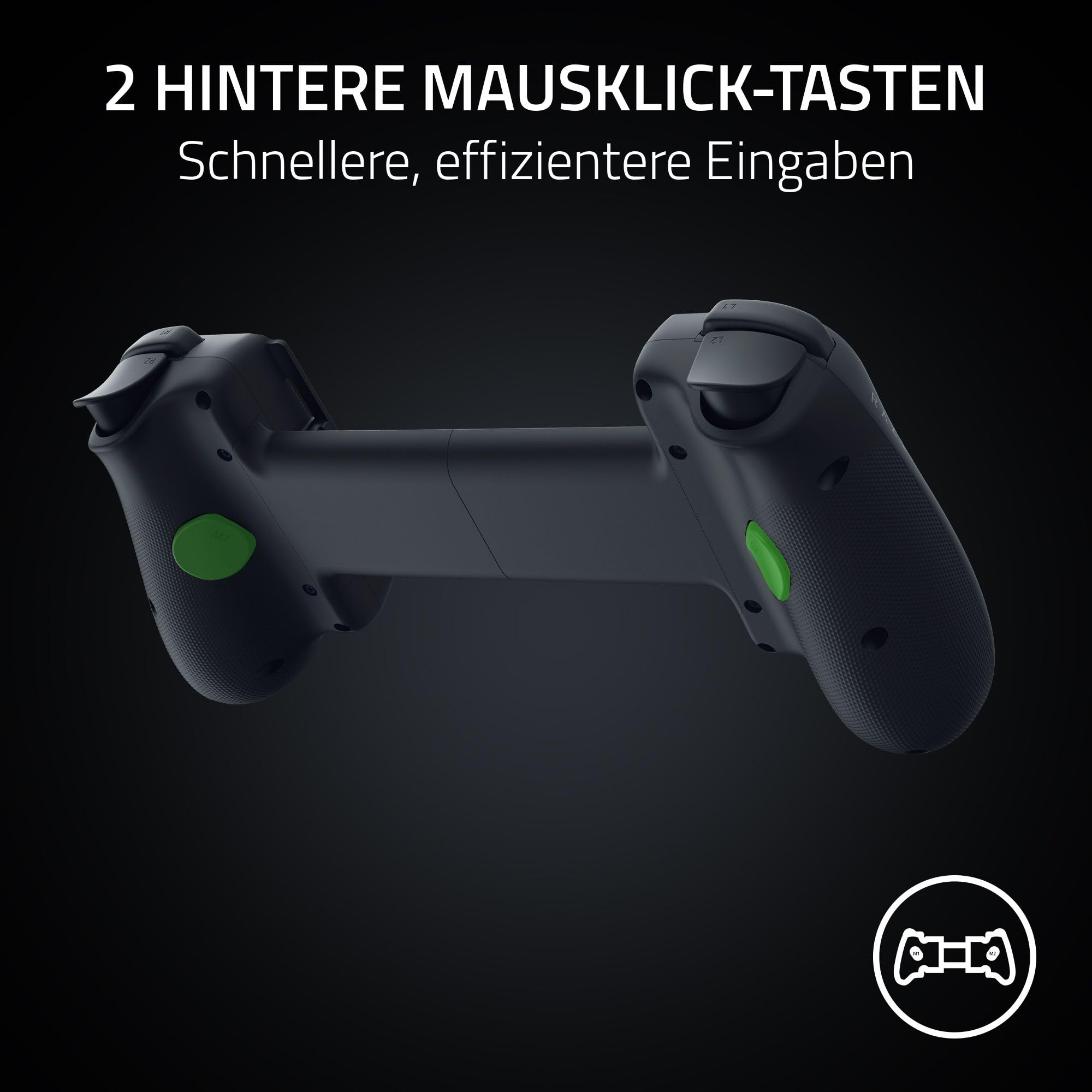 Razer Kishi V3 Fullsize Mobil-Controller für iPhone Android USB-C Plug-and-Play Anti-Drift Analogsticks 12 Tasten Sensa HD Haptics Schwarz