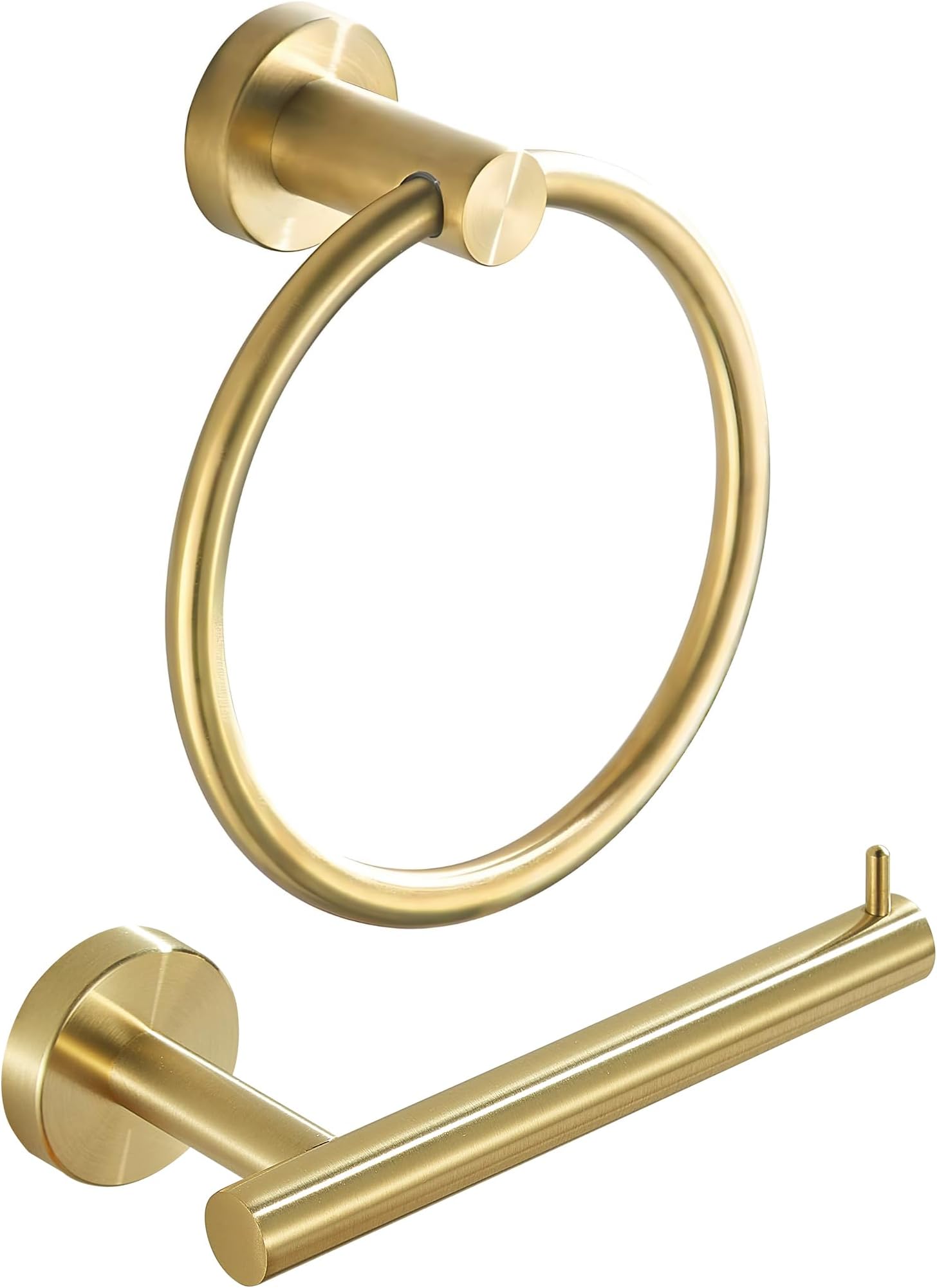 Amazon.com: WINCASE Gold Toilet Paper Holder Towel Ring, Brushed Gold ...