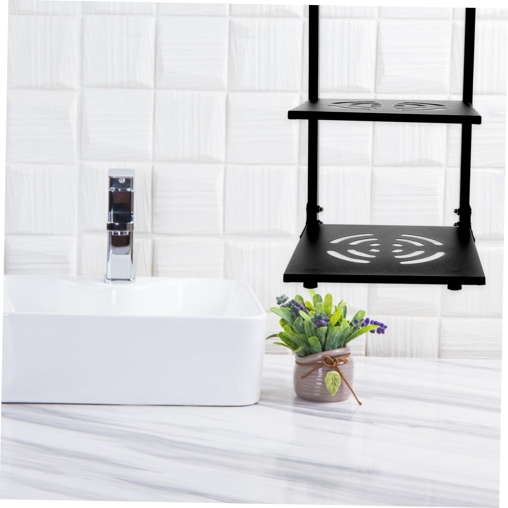 Toyvian Organizzatore Pentole Verticale in Acciaio al Carbonio Nero a 3 Livelli Spazio Regolabile e Alta Capacità, per Armadio o Sotto Lavabo in Cucina
