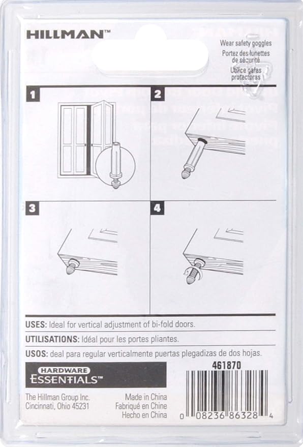 Pivote inferior para puerta bifold Hillman 851222 miniatura 3