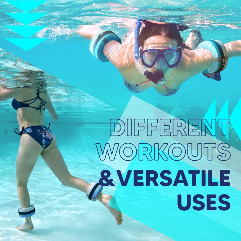 Image of Sunlite Sports Water Workout Combo Set, High Density Water Weights for Pool Exercise, Dumbell, Swim Belt, Aerobics Equipment, Aqua Jogger Belt, Pool Fitness, Aqua Therapy & Exercise