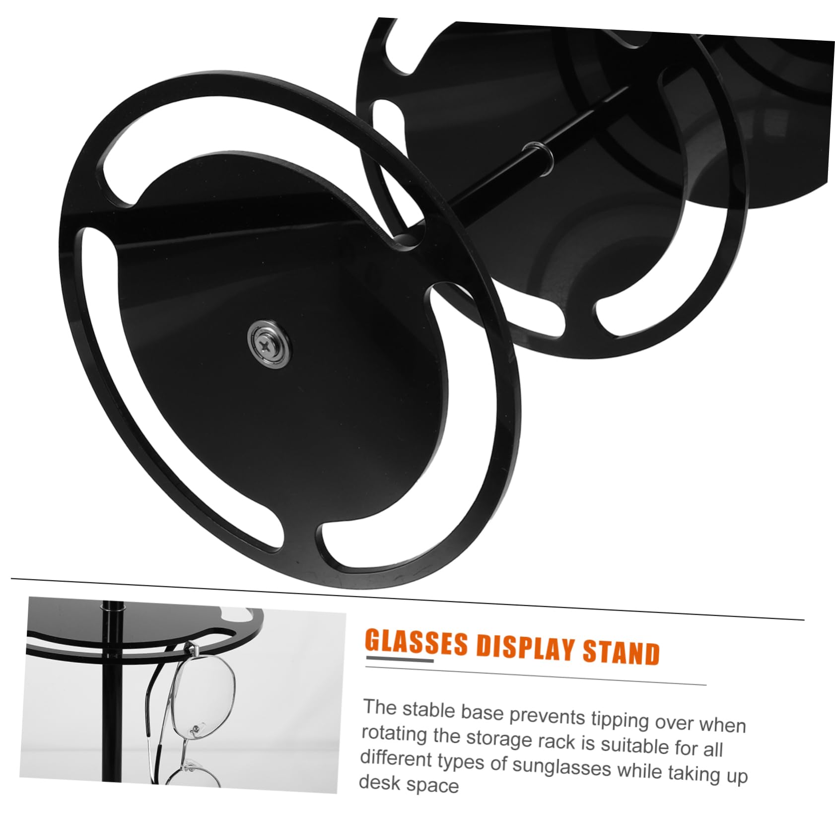 IMIKEYA Expositor De Gafas De Sol Soporte Giratorio para Gafas De Sol Material De Acrílico para Exposiciones Minoristas Mostrador