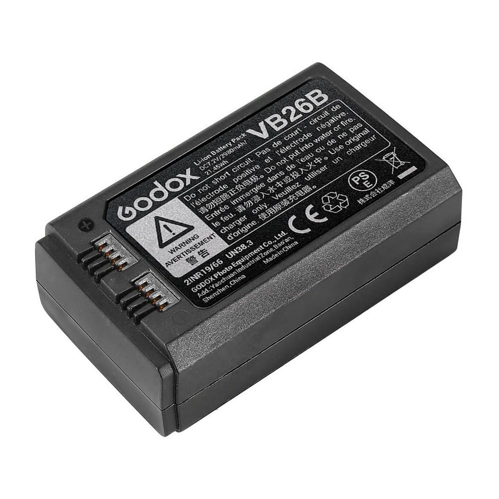 GODOX VB26B Li-Ion Akku DC 7,2V 2980mAh 21,45Wh Ersatzakku V1S V1C V1N V1F V1O V1P und V860III V860III-S V860III-C V860III-N V860III-O V860III-F V850III Kamerablitz Speedlite