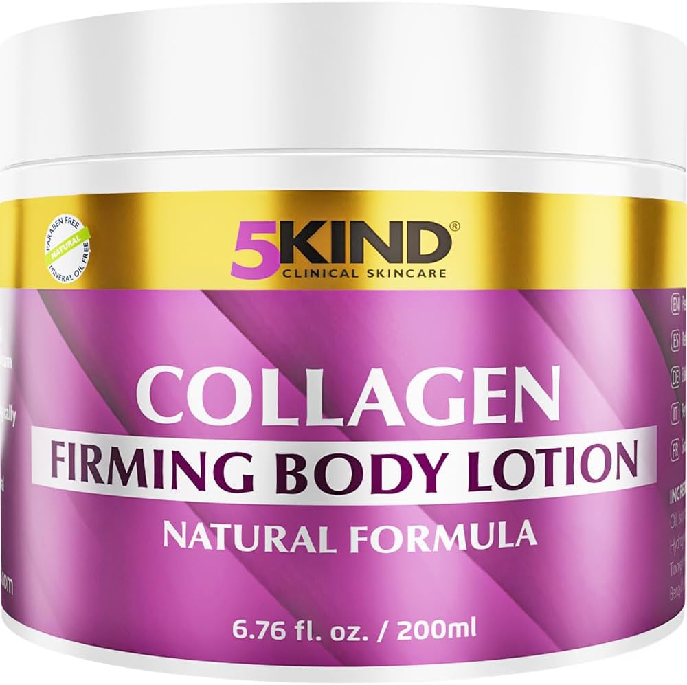 5kind Collageen verstevigende bodylotion 200ml – Professionele collageen bodylotion voor een stevigere en verzorgde huid – Luxe collageen verstevigende crème – Natuurlijke collageen crème