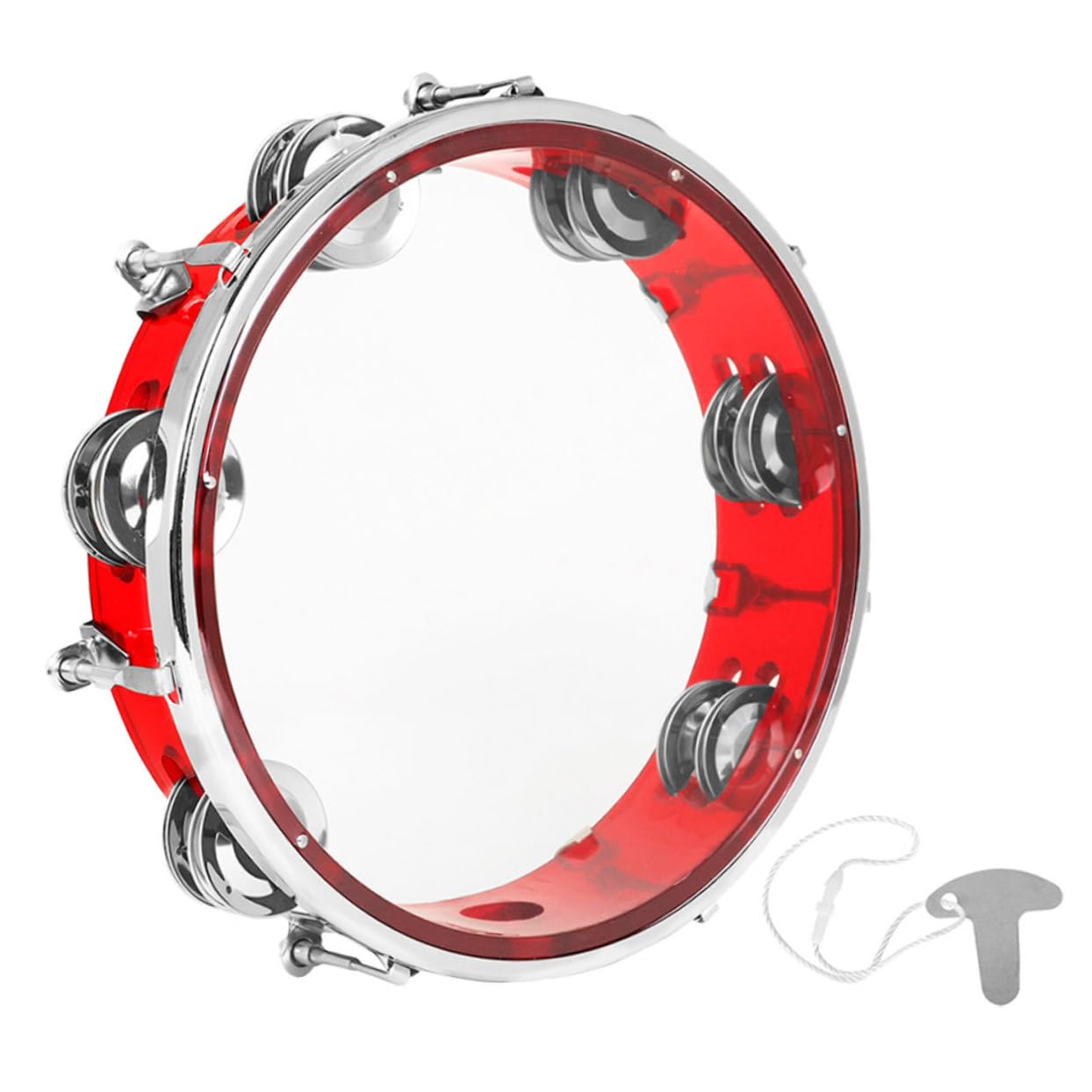 FRCOLOR Tamburello Strumento Percussione per Ragazzo Ragazza Tamburello Portatile da Festival Giocattolo che Batte Mano Strumento Musicale Giocattolo Giocattoli Musicali per Feste