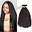 Kerriana Kinky Straight Bundles, Kinky Straight Bundles Human Hair 16 18 20 Inch 100g Brazilian Hair Bundles 3pcs Remy Human Hair