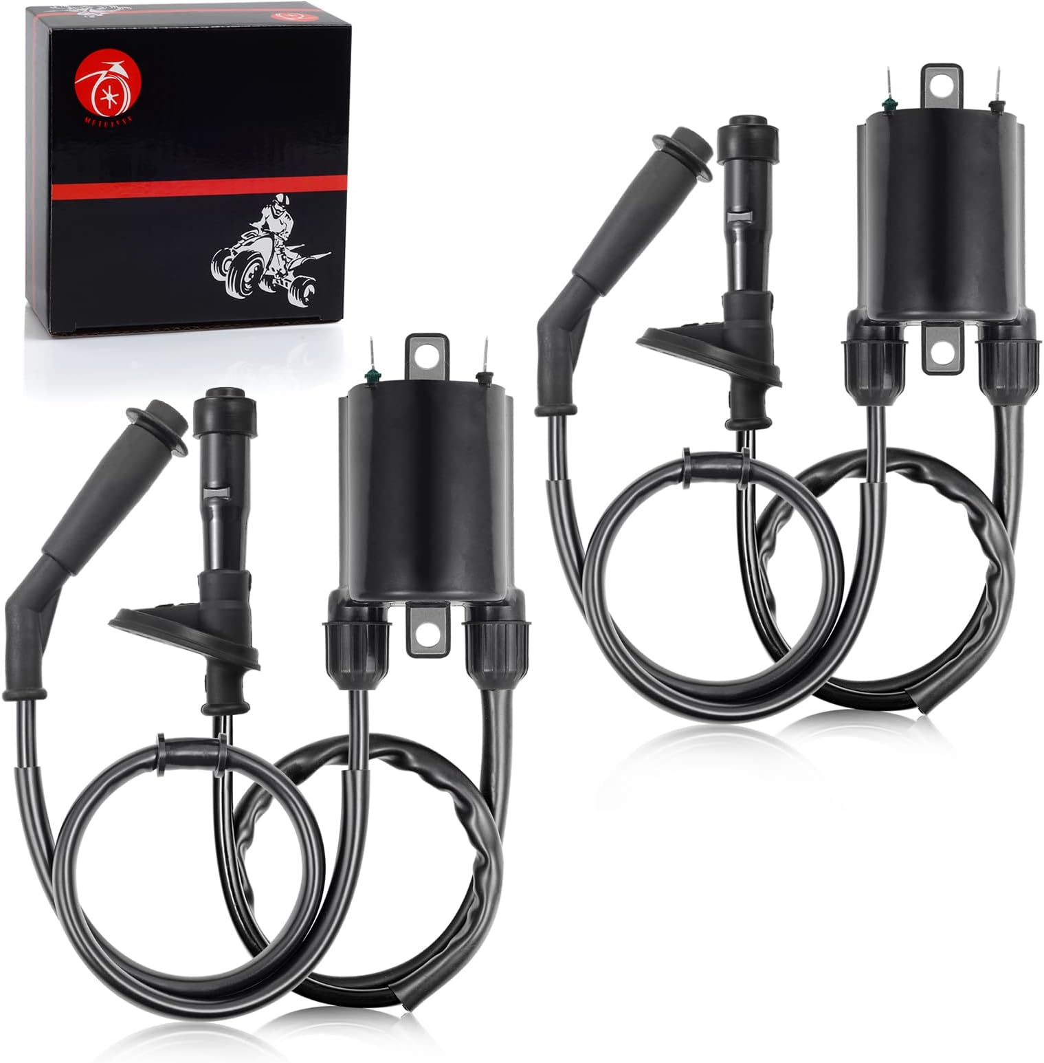 MOTO1988 2set of Ignition Coil & Spark Plug Cap For HONDA