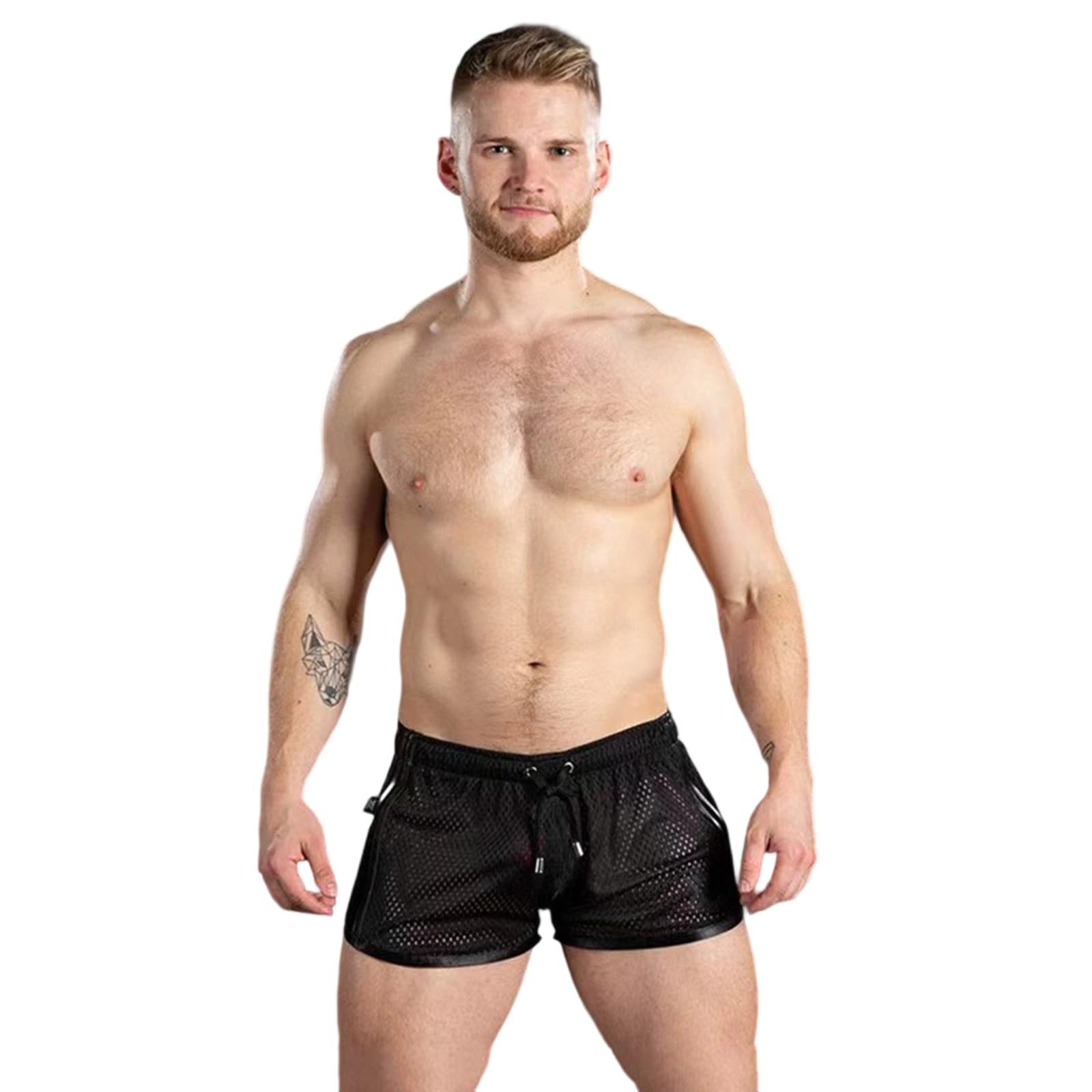 Men's 3-Inch Mesh Workout Shorts - Breathable Quick-Dry Lounge Running Sexy Gym Athletic Fitness Casual Short