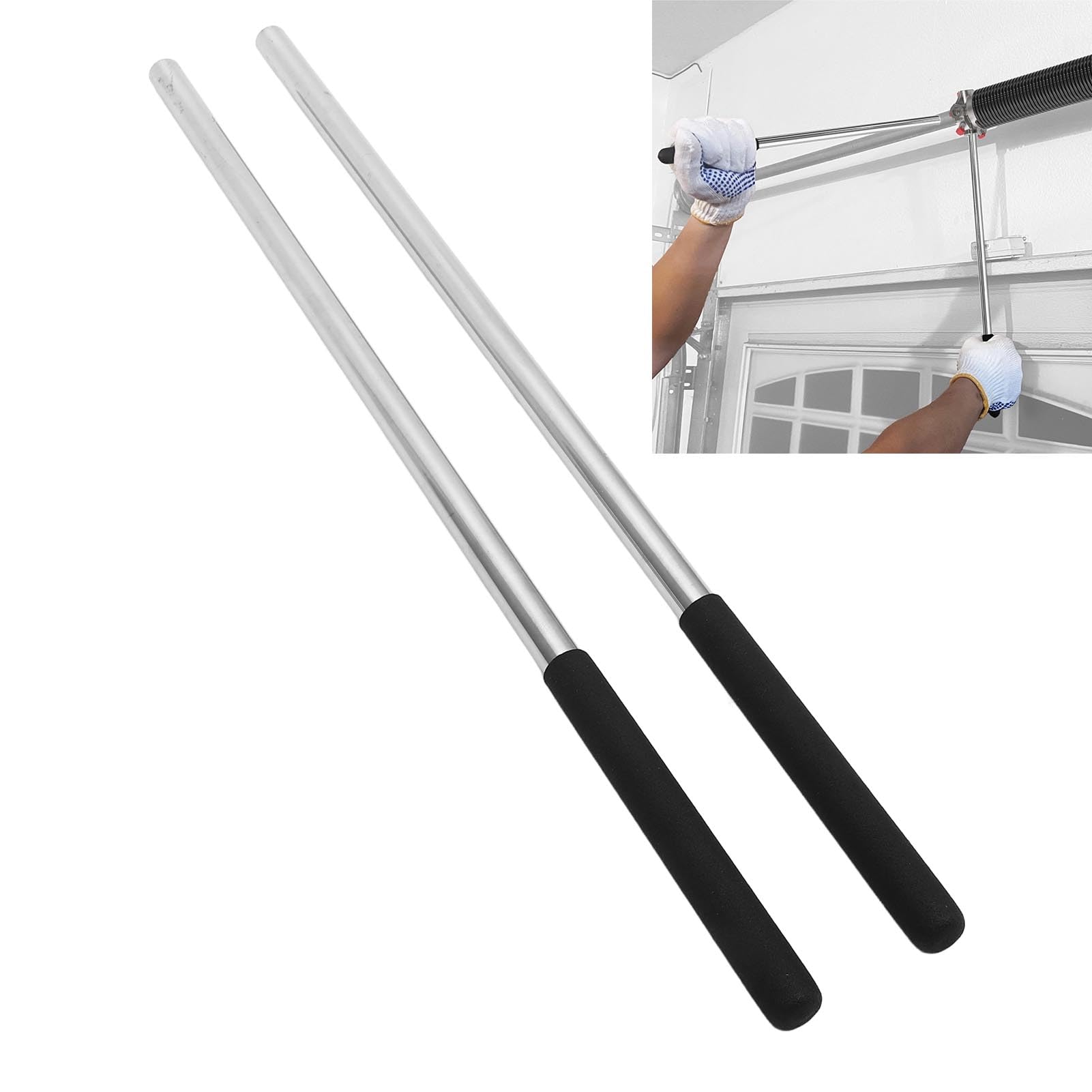 YWBL-WH 2 Pezzi Barre di Avvolgimento a Molla di Torsione per Garage Barre di Avvolgimento Hardware per Portello per Garage Strumenti di Regolazione per Molla di Regolazione con