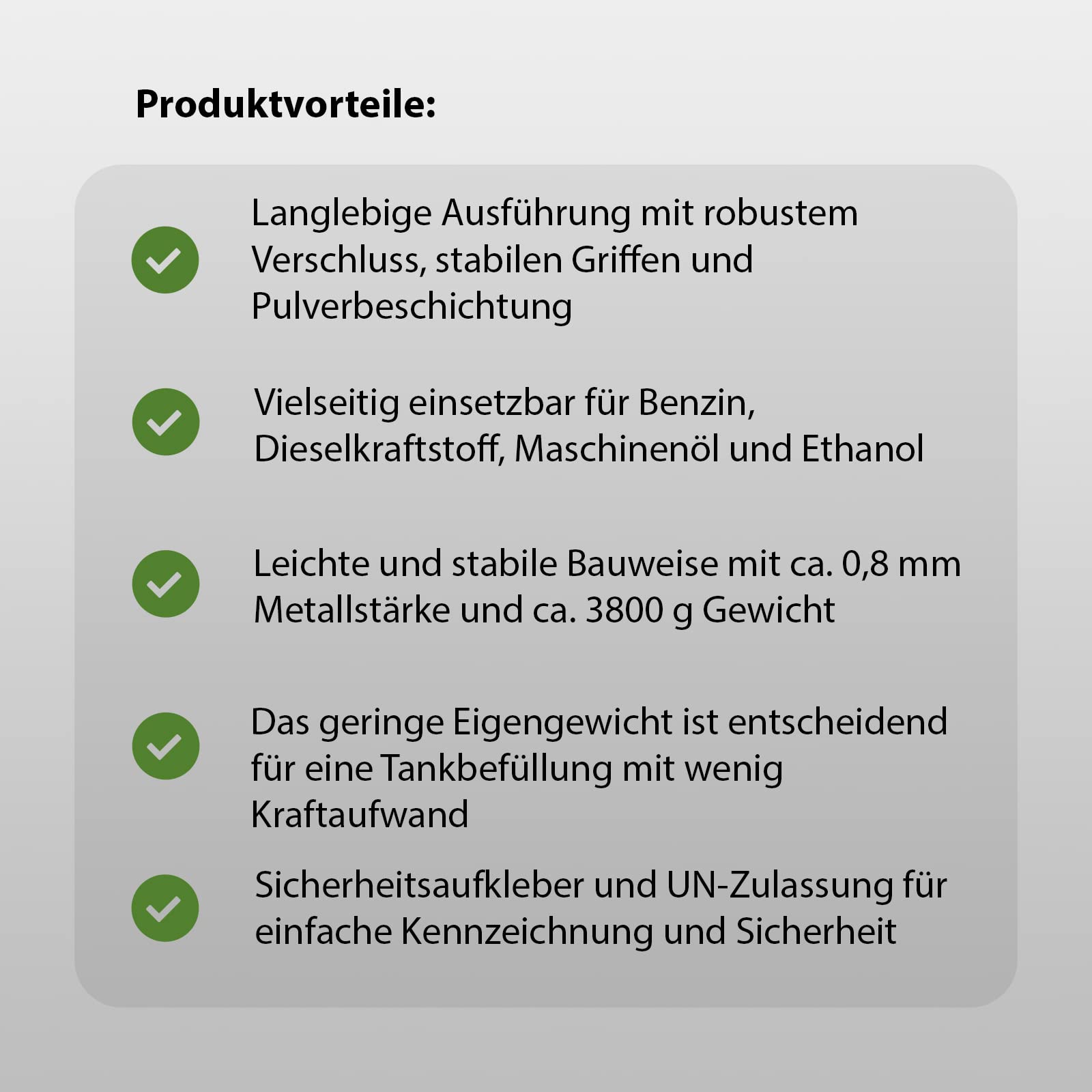 2x TRUTZHOLM Benzinkanister Kraftstoffkanister Metall 20 Liter Olivgrün mit UN-Zulassung - Kanister für Benzin und Diesel
