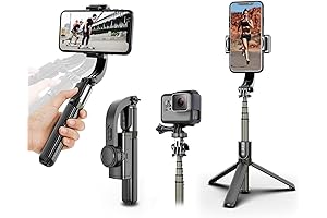 UPXON Selfie Stick Gimbal Stabilizer with Auto Balance and Wireless Remote