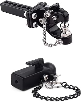 INJORA 1/10 Scale RC Accessories Tow Hook Drop Hitch Receiver,for RC Crawler Traxxas TRX4 Axial SCX10 90046(with Ball Buckle)