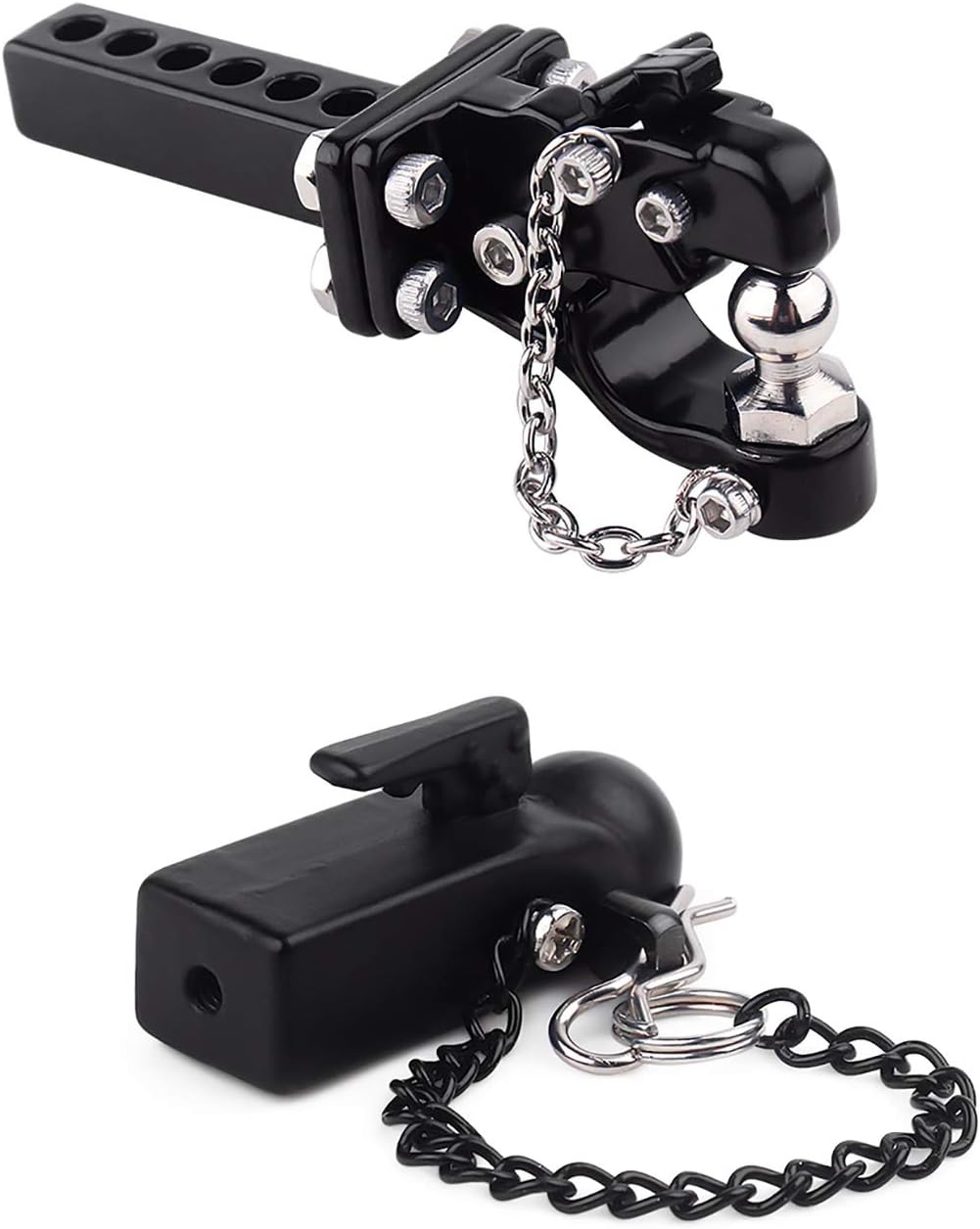 INJORA 1/10 Scale RC Accessories Tow Hook Drop Hitch Receiver,for RC Crawler Traxxas TRX4 Axial SCX10 90046(with Ball Buckle)