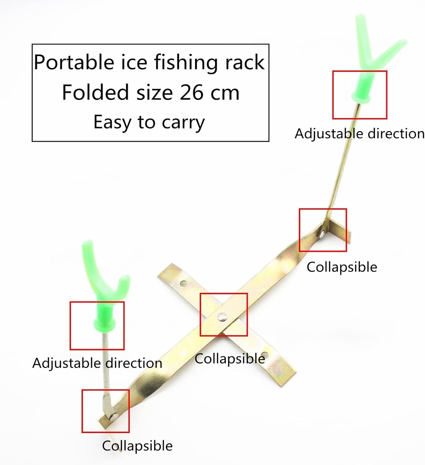 60cm Ultra-Light Ice Fishing Rod Reel Set, Winter Fishing Rod Fishing Line Bait Set, Double Tip Ice Fishing Rod, Portable Boat Fishing Rod, Ice Fishing Rod ZYHYD (Size : 60cm)