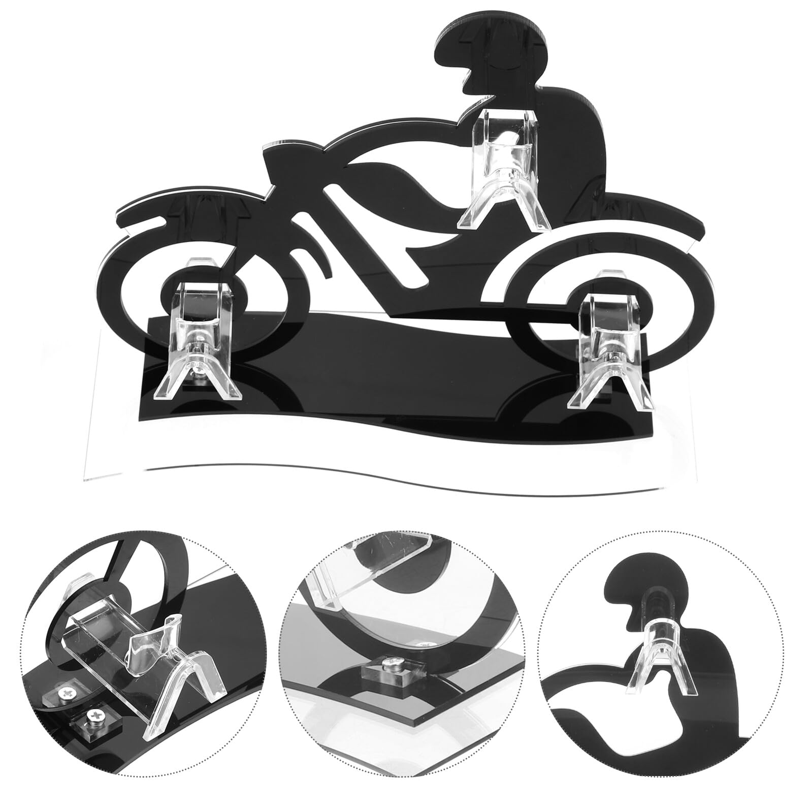 Soporte Acrílico para Gafas de Sol con Diseño de Motocicleta Organizador de Gafas de Escritorio para Exhibición y Almacenamiento Soporte Estable Casa o Tienda