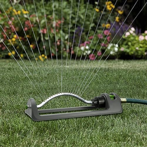 Lawn Sprinkler, 18-Hole Brass Nozzle Oscillating...