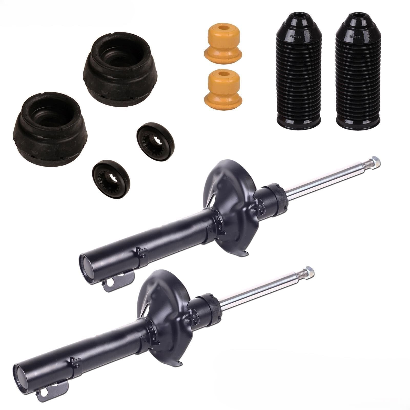 2 Gas Stoßdämpfer + Domlager vorne | 2x 65473210 + 2x V10-1003 + 915415 für A3 Golf 4 Bora Leon