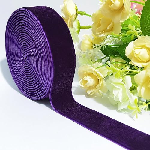 Miniatura 90 de Cinta de terciopelo para decoración, manualidades, bricolaje y caja de regalo, para bodas, Navidad y el Día de San Valentín