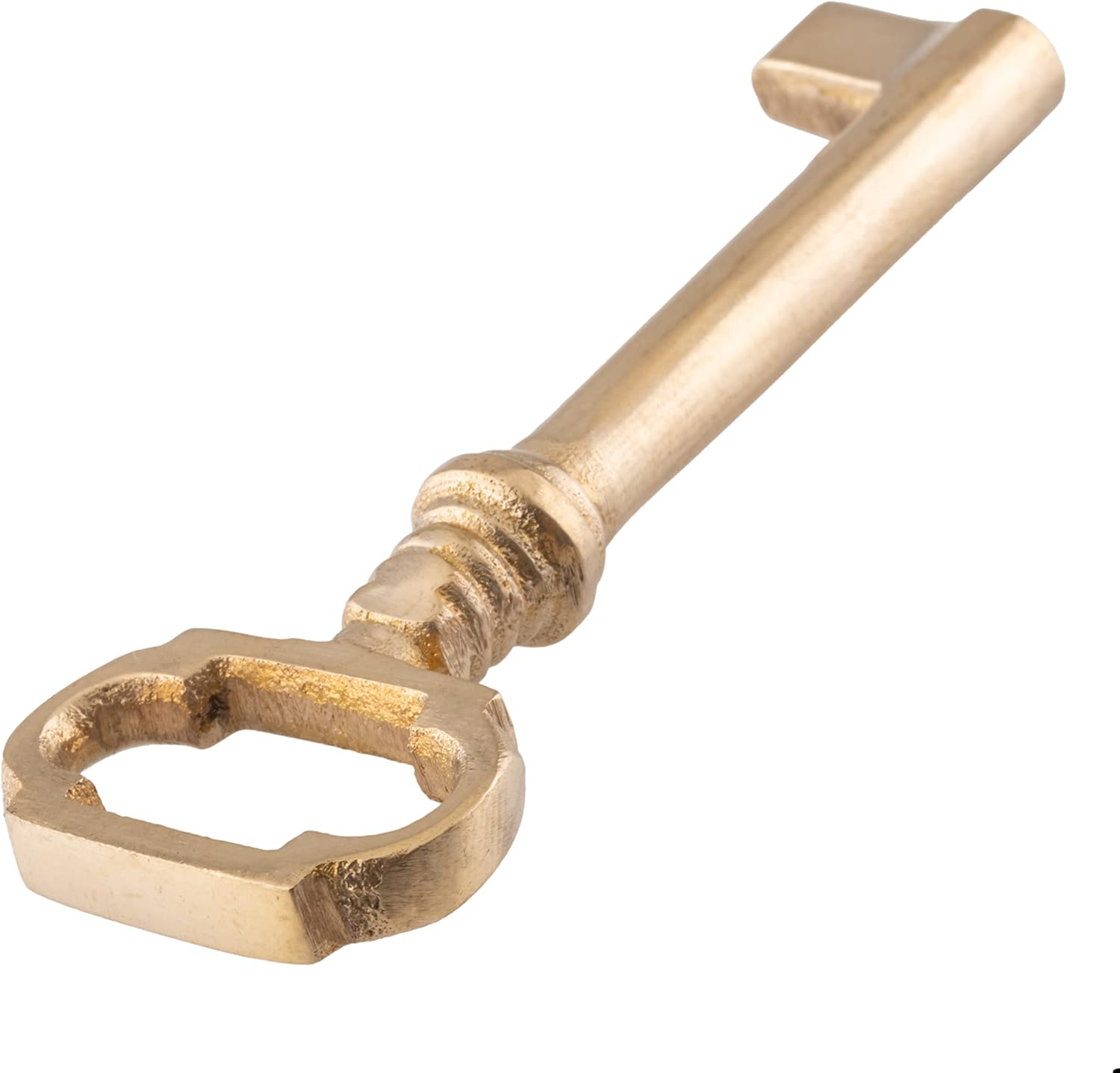 UNIQANTIQ HARDWARE SUPPLY Polished Brass Hollow Barrel Skeleton Key for Cabinet Doors, Dresser Drawers, Grandfather Clocks - Antique, Vintage, Old Furniture | SK31-B