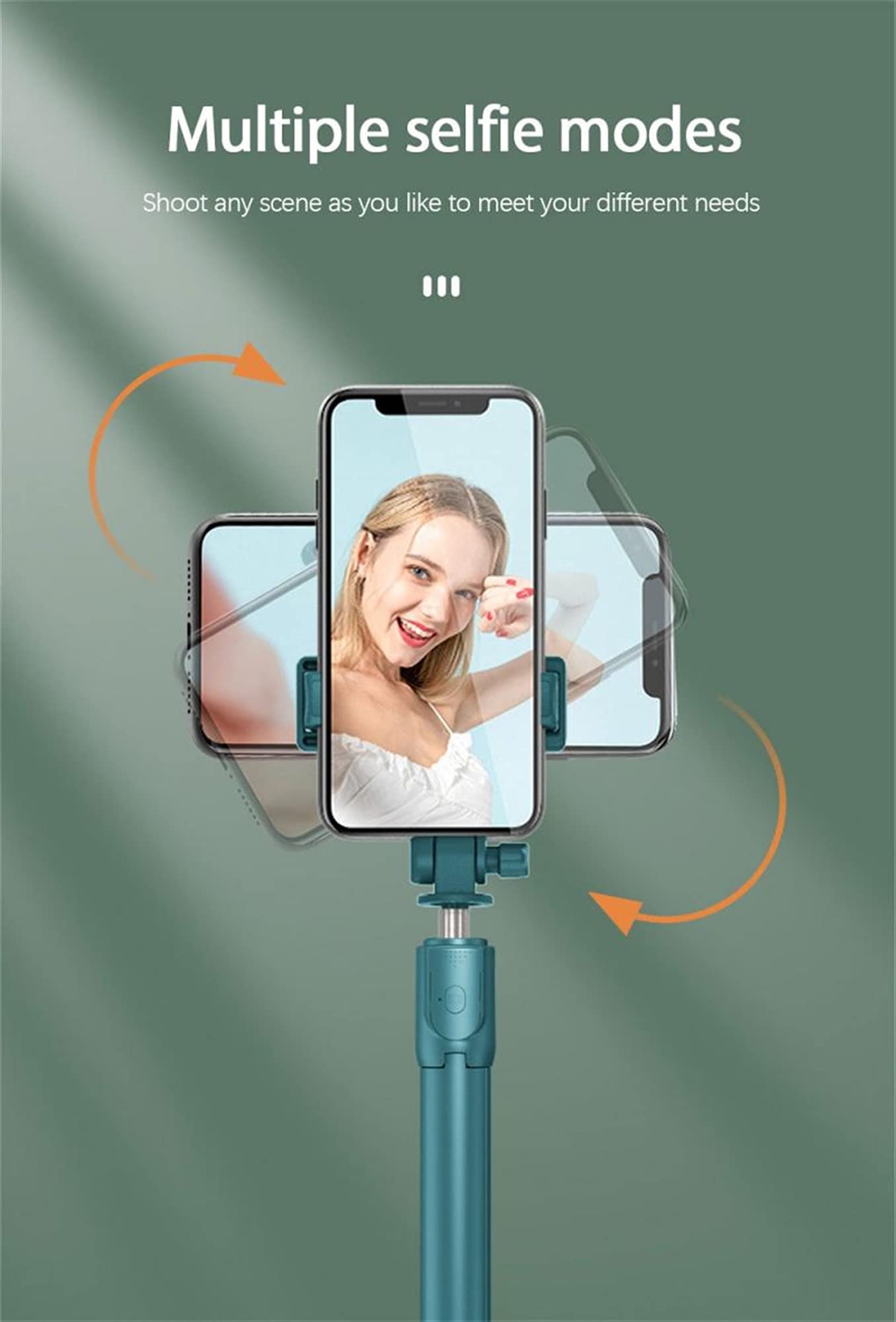 SCRUBY 4 in 1 accessori senza fili del bastone di selfie di Bluetooth con i monopiedi pieghevoli del treppiede