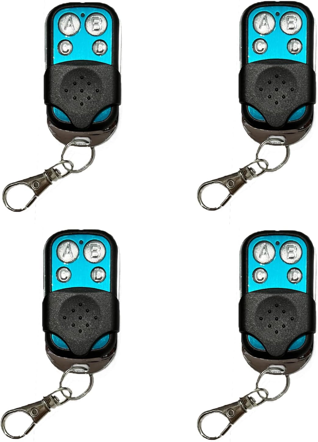 Universal Duplicator 4 Pack Garage Door Remote, 433.92 Mhz for Gate, Electric Gate Remote Control Key Fob, Cloning Keychain