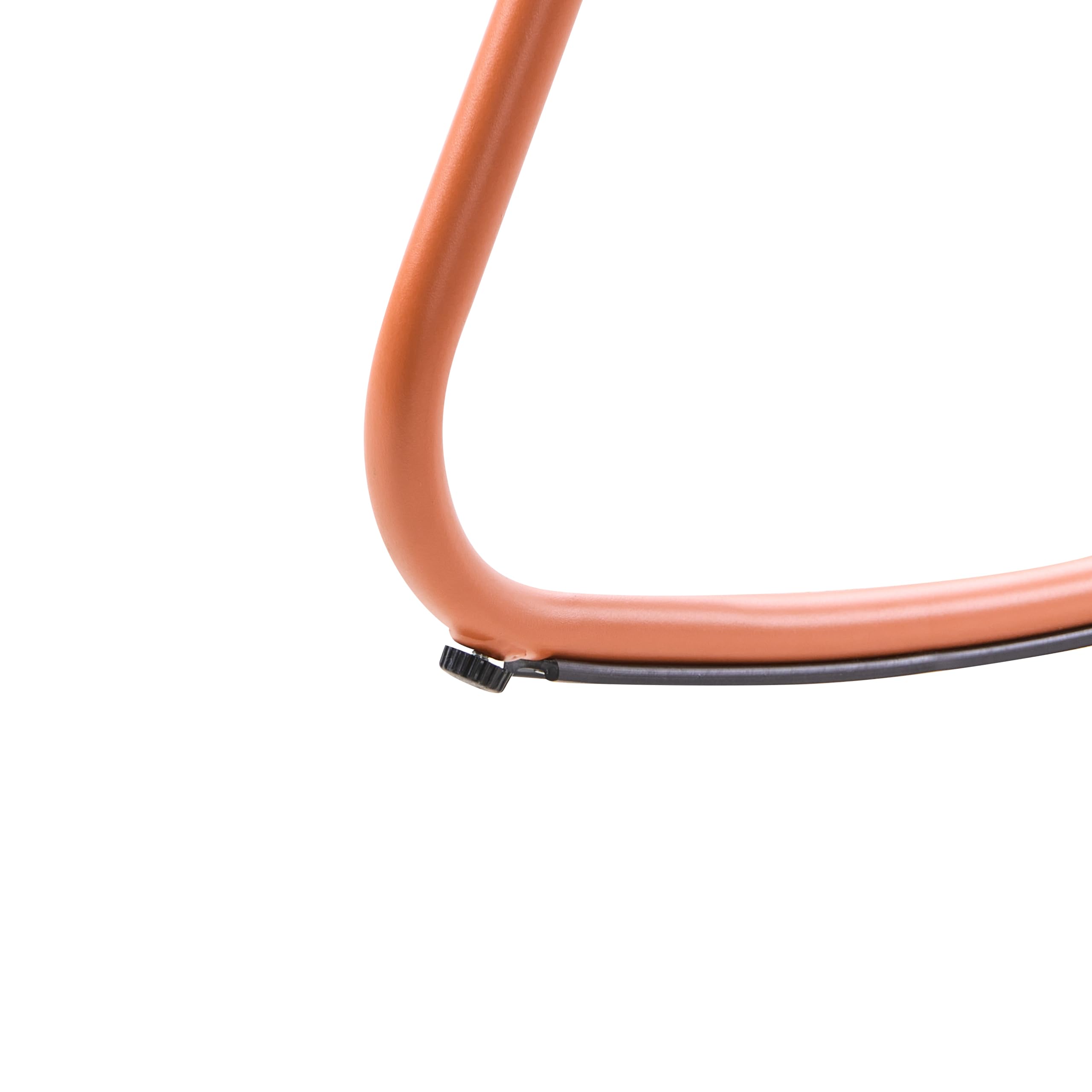 Beliani Sedia a dondolo da giardino moderna in metallo Design a doghe per esterni Alluminio Arancione