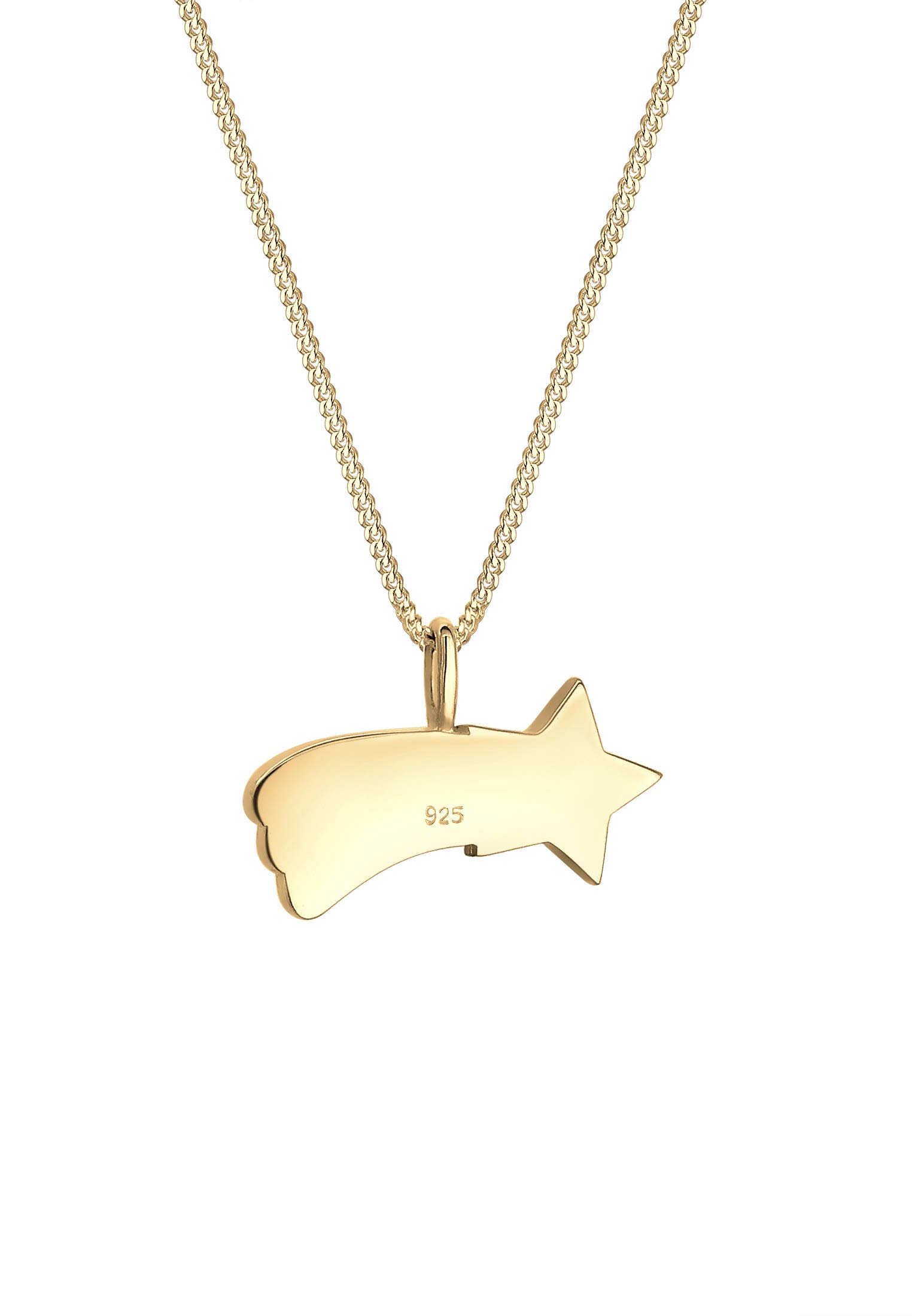 Elli Halskette Silber 925 Vergoldet 24K Sternschnuppen Kette Kinder Emaille