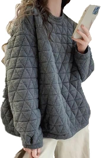 Labstandard X & Z SHOP Sweatshirt, Womens Sweatshirt, Dolman Sleeve, Long Sleeve, Casual, Stylish, Loose, Body Cover, Cute, For Work, Outings, Spring, Summer, Autumn, white