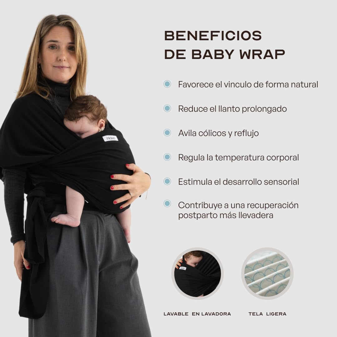 Tragetuch Neugeborene Verstellbar Elastisch Baumwolle Ergonomisch Atmungsaktiv Babytrage 3.2 bis 12 kg Einfach zu Verwenden Hände Frei Maschinenwaschbar Baby Wrap ideal für unterwegs