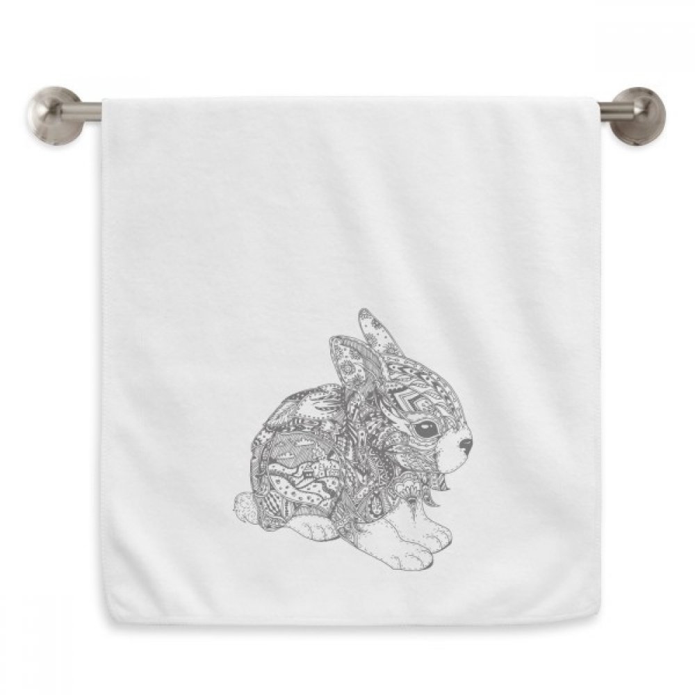 Serviettes débarbouillettes lapins ami compagnie diadème blanc 13x29