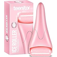 Teenitor Pink Ice Roller for Face, Ice Face Roller, Eye Roller for Puffy Eyes, Facial Roller Spa Self Care Tools for Women