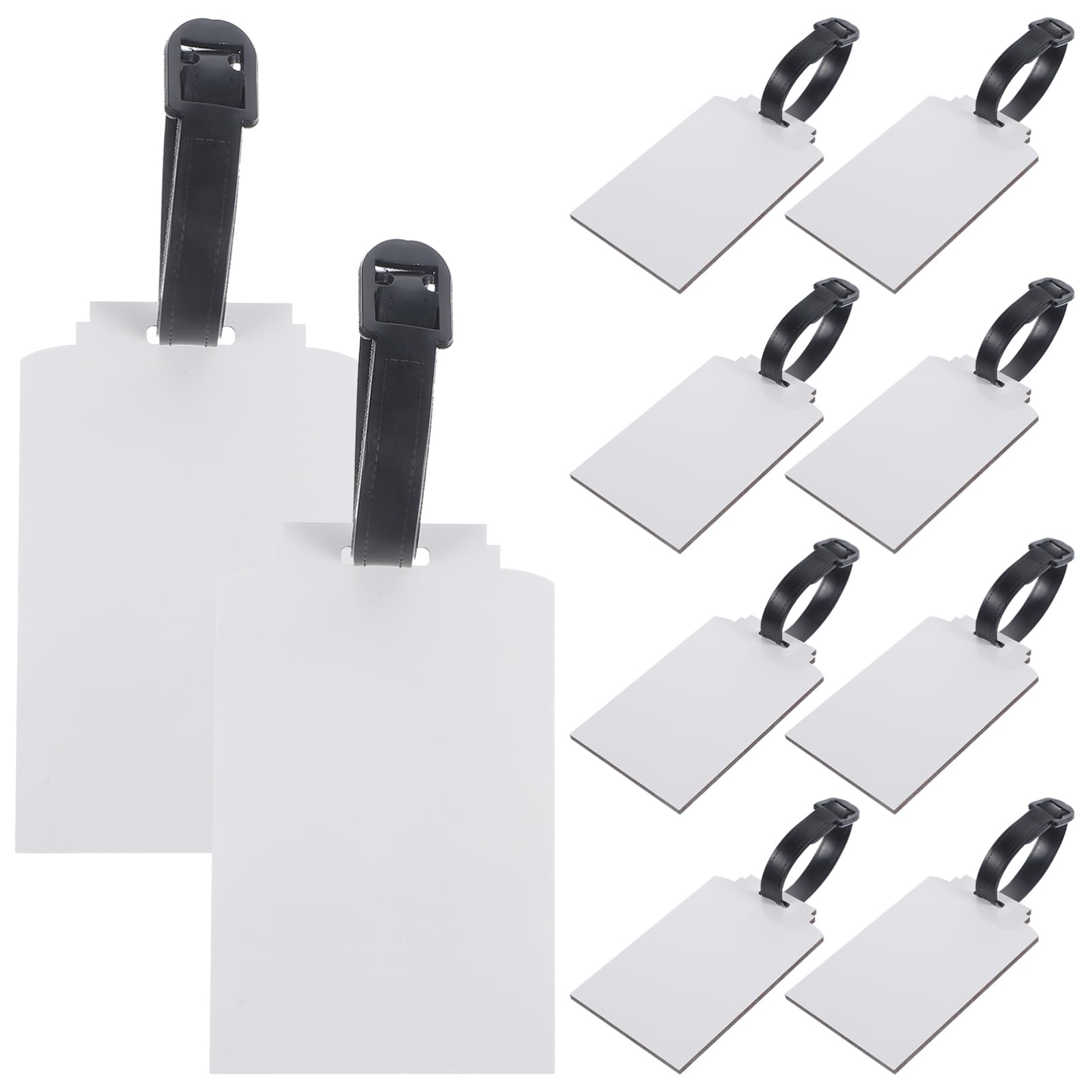 NUOBESTY 5 Sets Thermotransfer Blanko Gepäckanhänger Taschen Faltbare Reisetasche Gepäckabdeckung Kofferanhänger Wärmeübertragung Blanko Anhänger Blanko Namensschilder