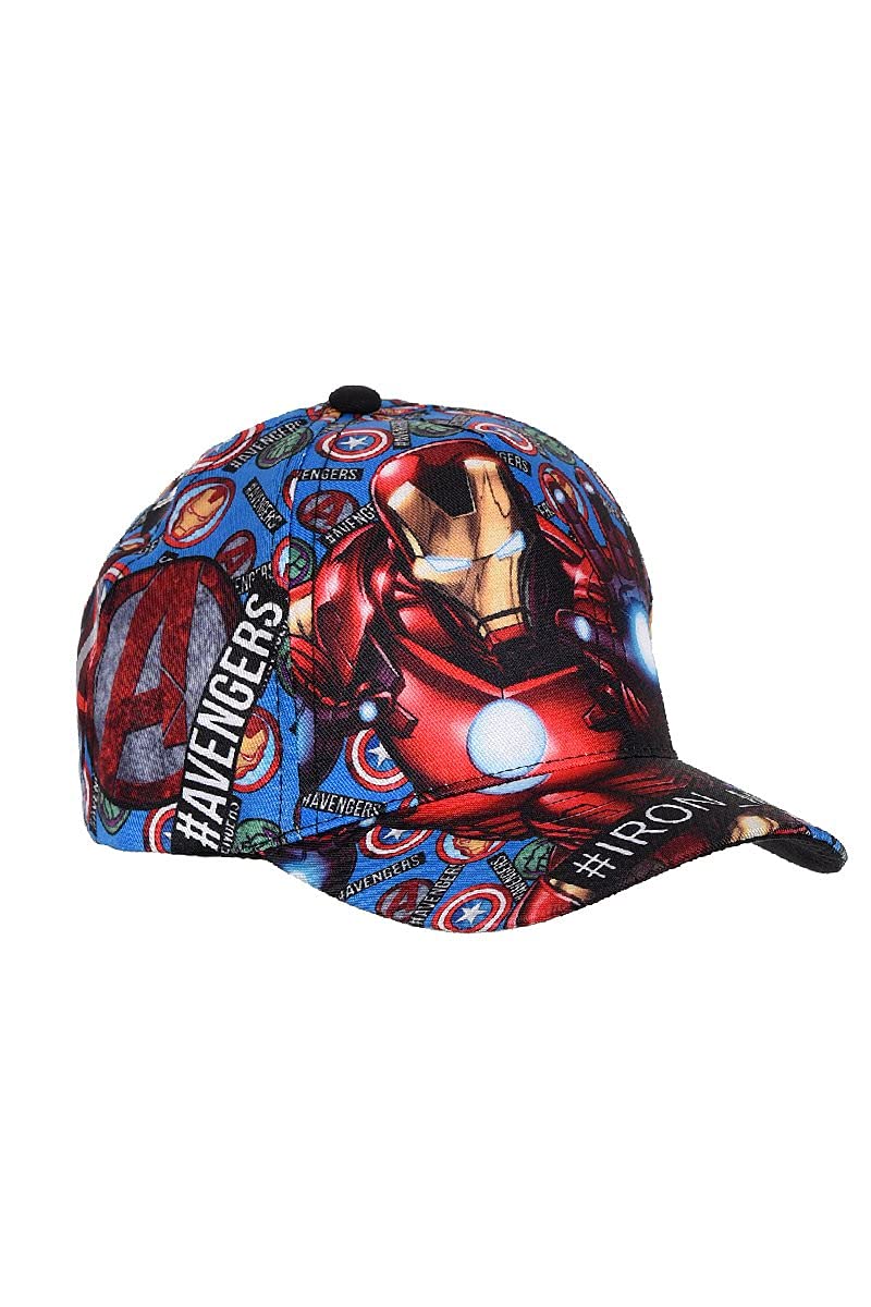 Boys ET4174 Marvel Avengers Baseball Cap Hat with Adjustable Back Blue- 52 cm