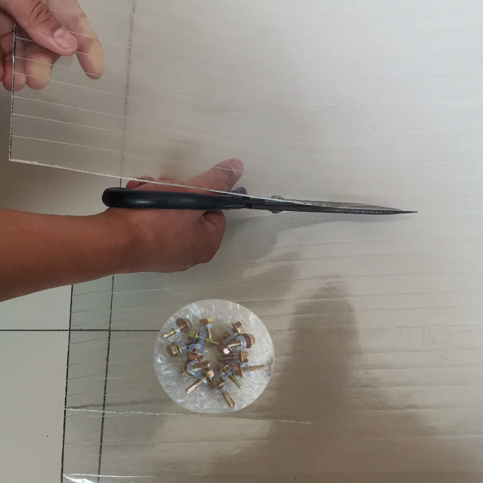 Dachplatten Transparente Wasserdichte Platten,Vordach für Dach,Überdachung Dachblech für Gerätehaus,Garten,Gewächshaus,Leicht zu biegen und zu Schneiden,Anpassbar Größe (W*L:0.6x4m)