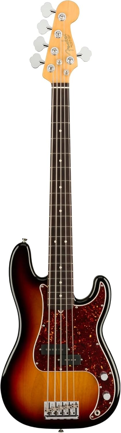 Fender American Professional II 5-String Precision Bass, 3-Color Sunburst, Rosewood Fingerboard