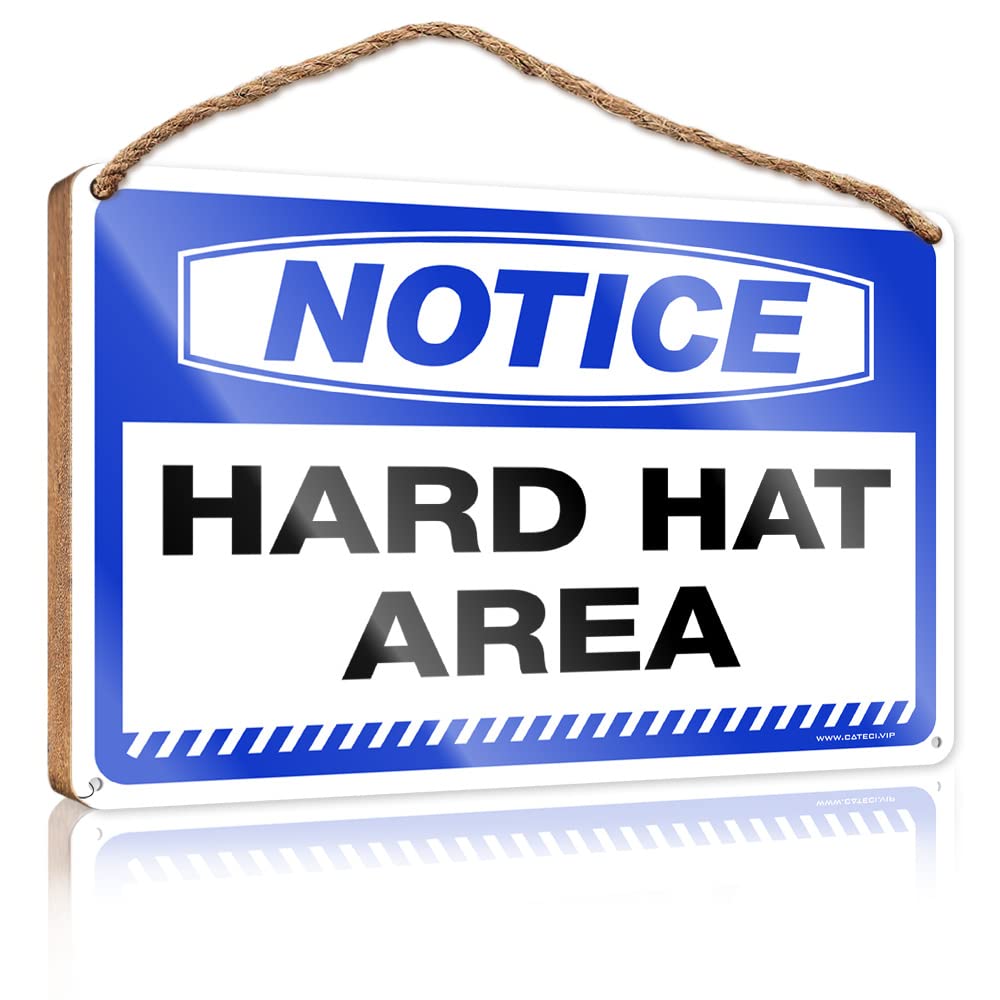 Dtha Boys One Color Front Door Sign Plaque Notice Hard Hat Area Wooden Sign Spring Signs For Front Porch Posters For Room(23X35cm)