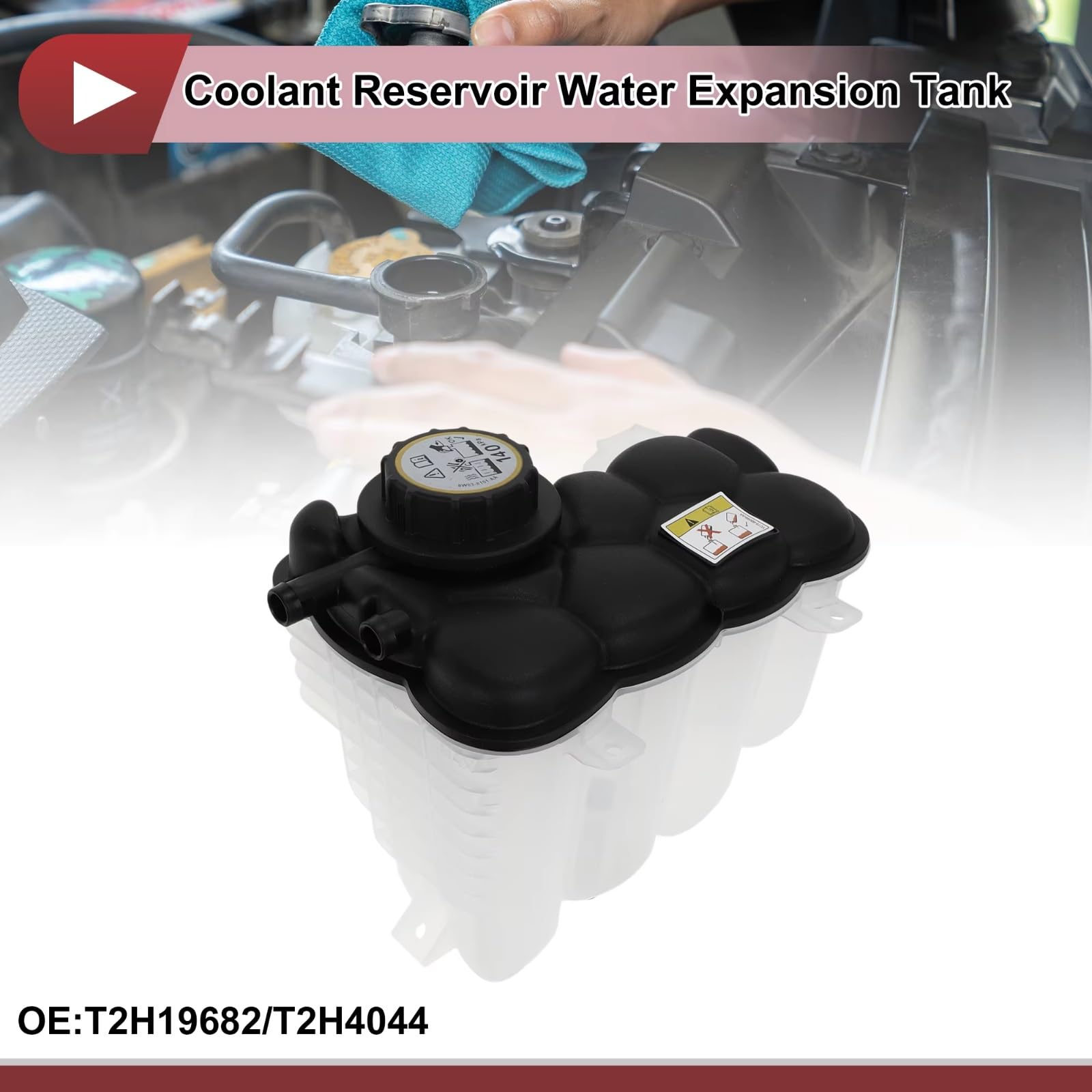 Compatible Con Jaguar Para XF 2016-2017, Para F-Pace, Para XE 2017-2018, Depósito Refrigerante Motor, Depósito Agua Recuperación, Botella Expansión T2H19682 Depósito Expansión