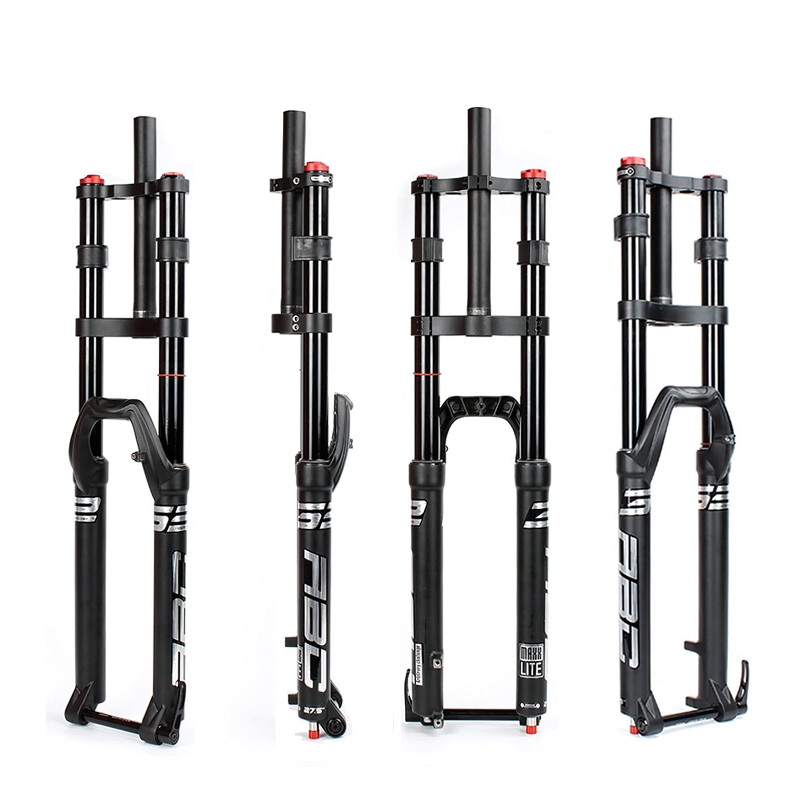 VBESTLIFE Forcella MTB 29 Pollici | Ammortizzatore Anteriore In Alluminio Doppia Spalla | Cannoto Conico Blocco Manuale | Dorata