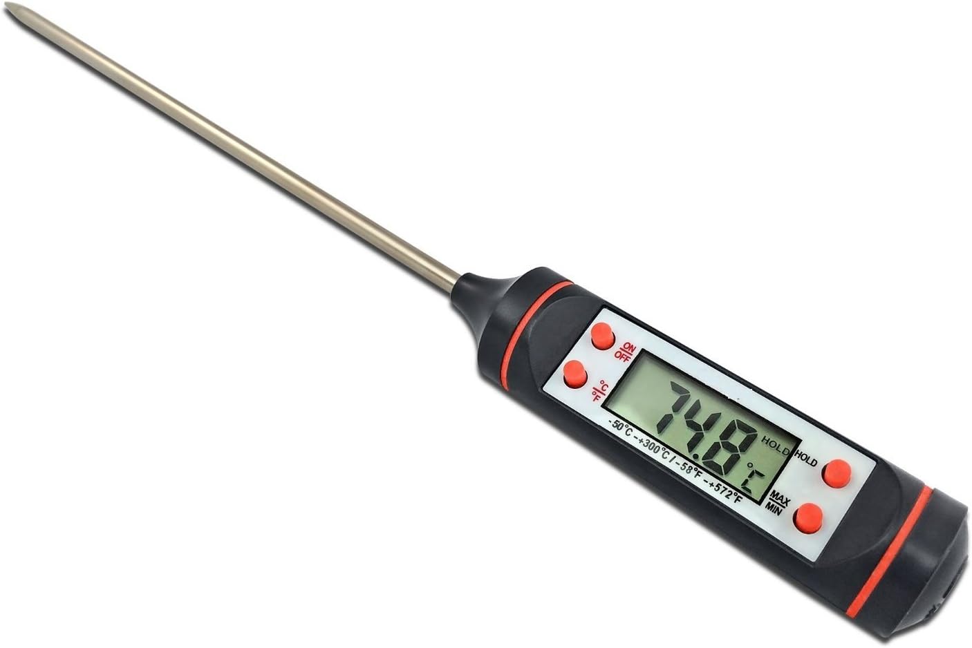 MCP Digital Food Thermometer for cooking kitchen Bbq meat with probe , TP3001(Black)