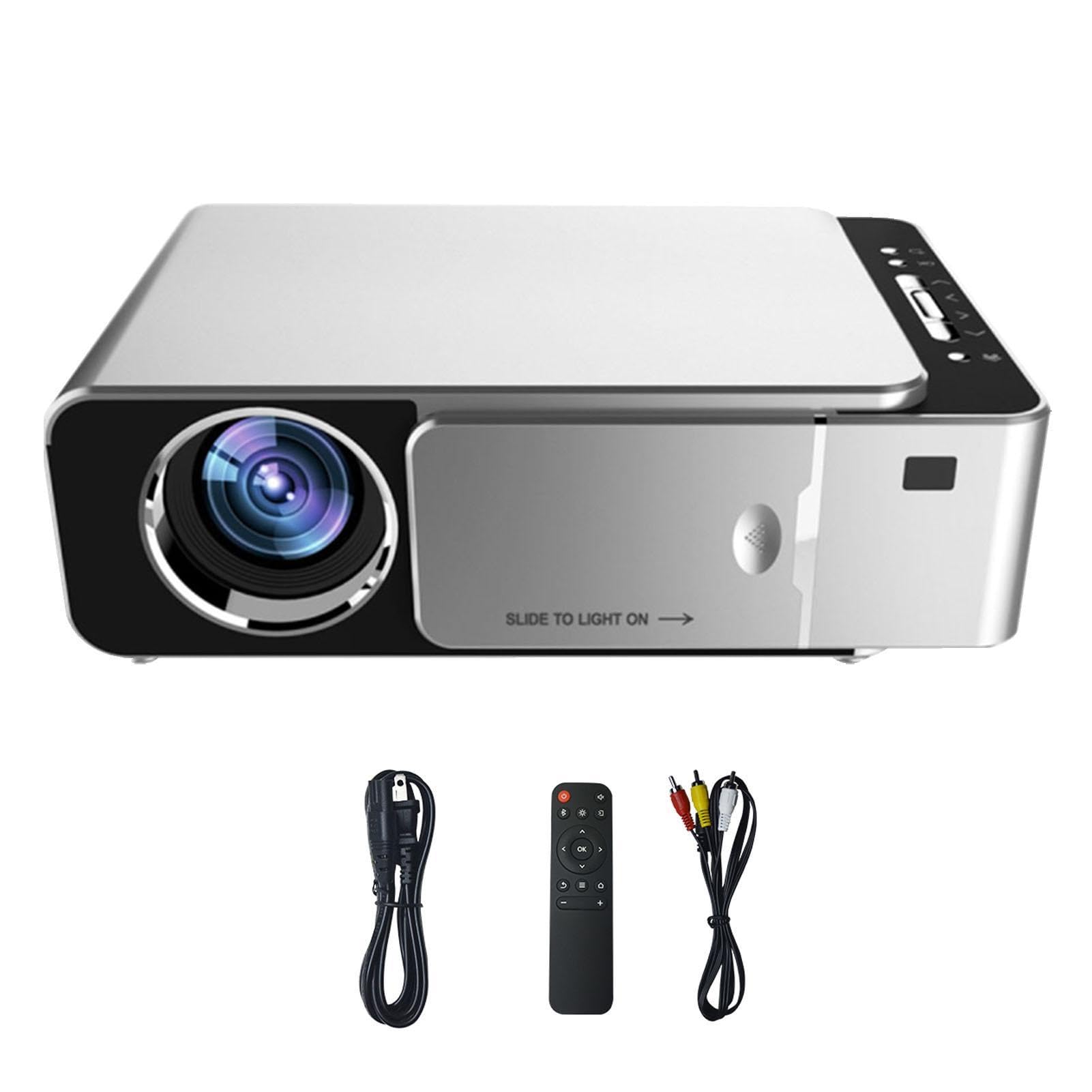 Proiettore portatile 1080P – Schermo LCD 4K ad alta definizione sullo | stesso schermo | Riduzione del rumore, proiettore per condivisione di foto, partite di calcio, serie TV, riproduzione video